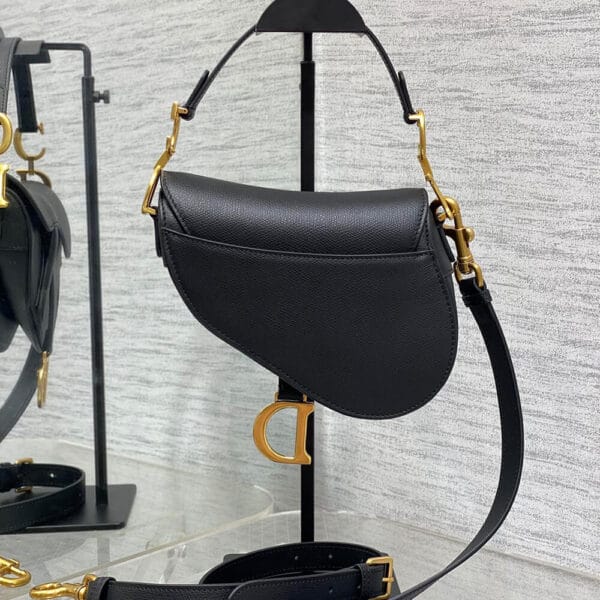 Dior Mini Saddle Bag with Strap black - Image 4