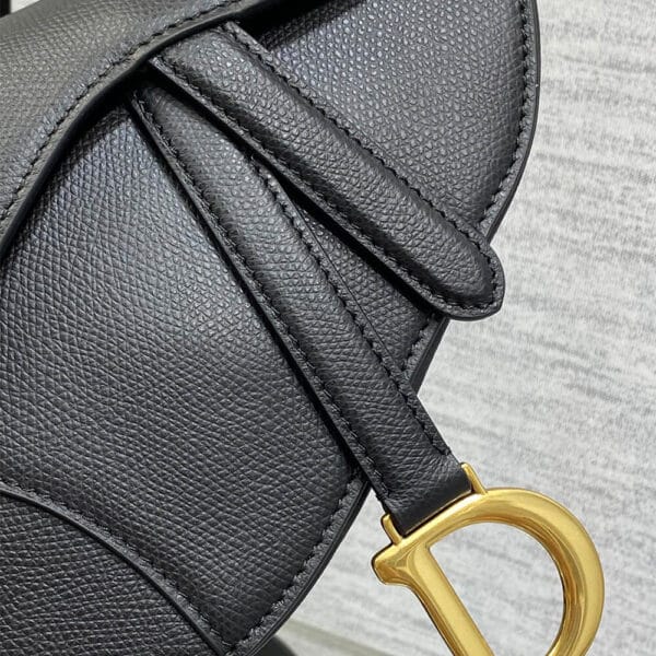 Dior Mini Saddle Bag with Strap black - Image 6