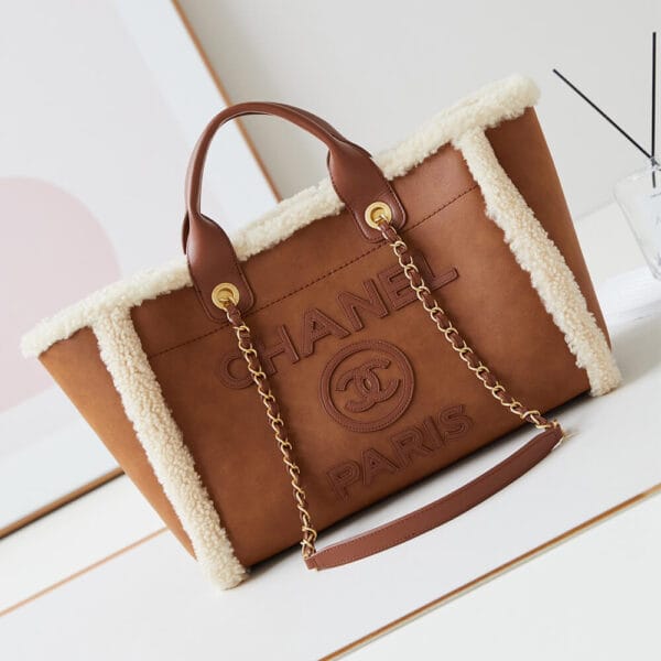 Chanel Small Tote Bag(high-end grade) Khaki - Image 2