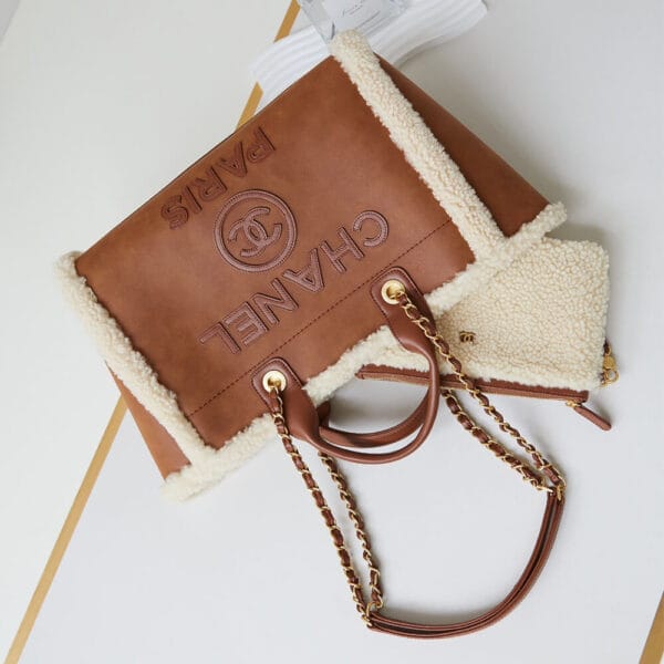 Chanel Small Tote Bag(high-end grade) Khaki - Image 7