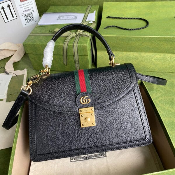 Gucci Ophidia small top handle bag black - Image 2