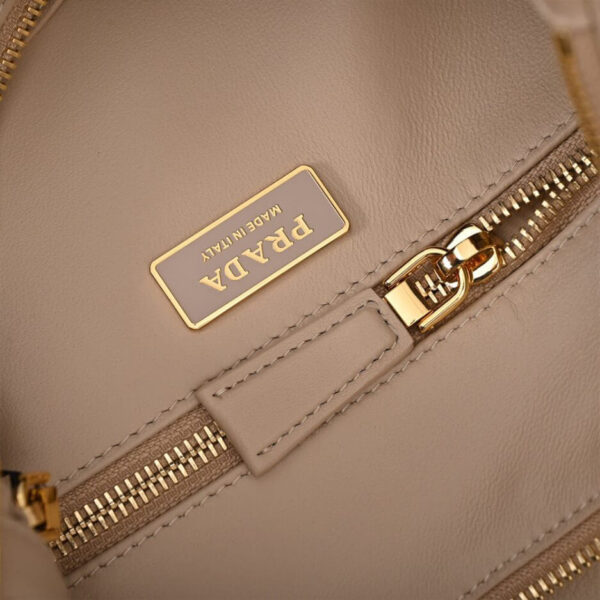 Prada Aimee large leather shoulder bag Beige - Image 7