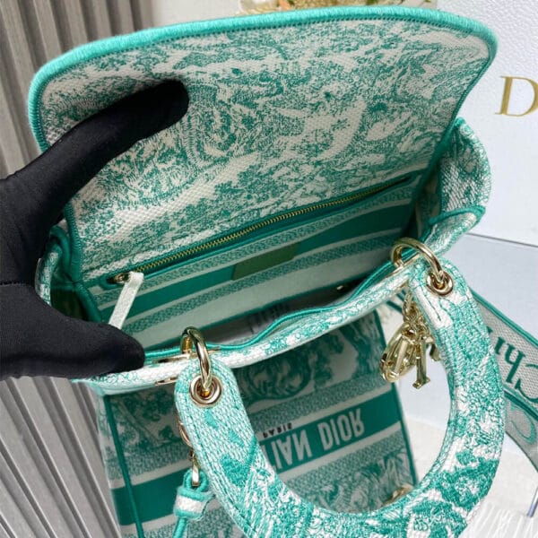 Dior Medium Lady D-Lite Bag Lake Blue - Image 8