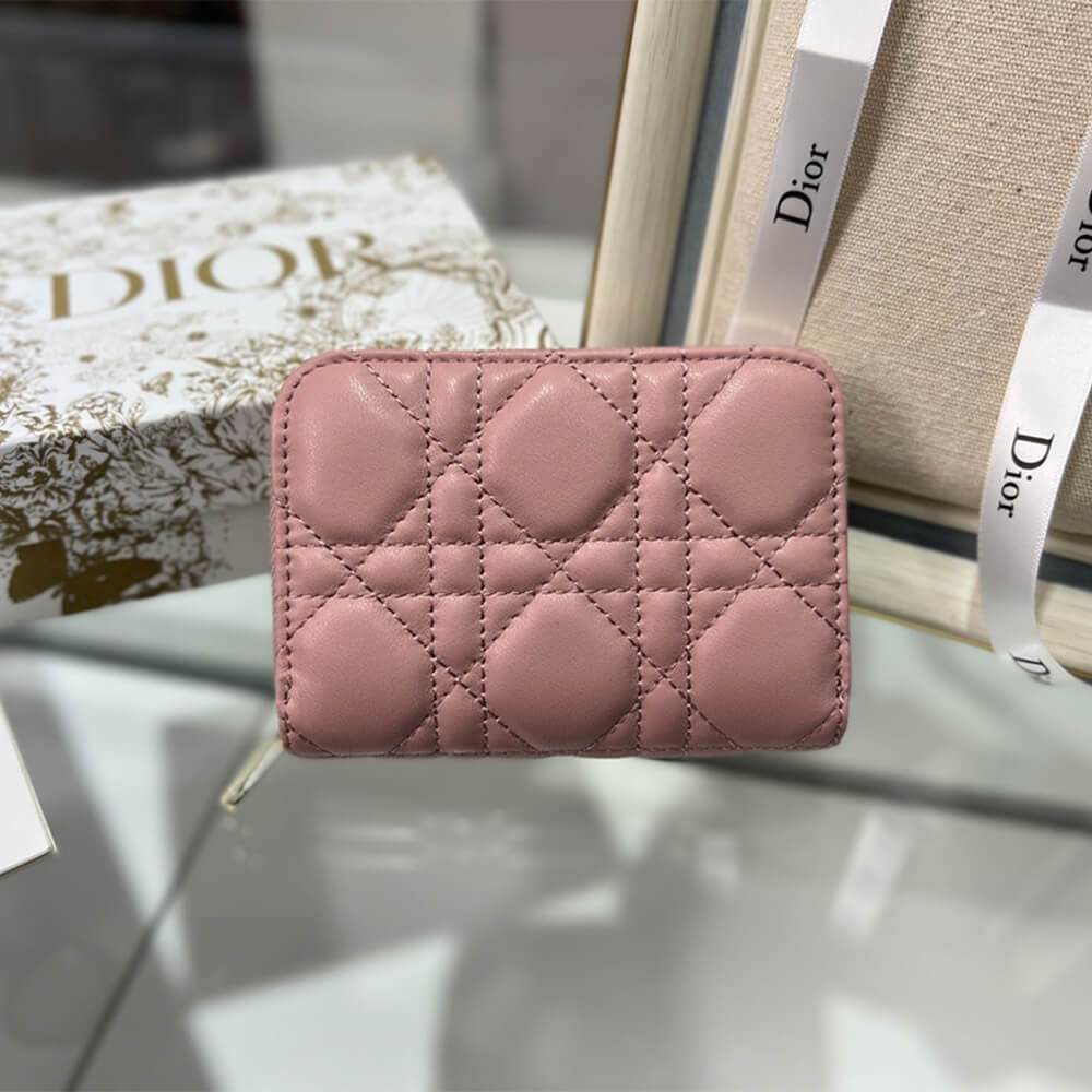 Lady Dior Voyageur Small Coin Purse Pink - Image 2