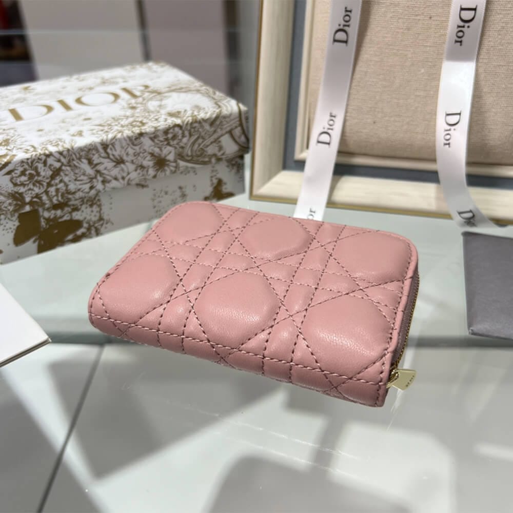 Lady Dior Voyageur Small Coin Purse Pink - Image 5