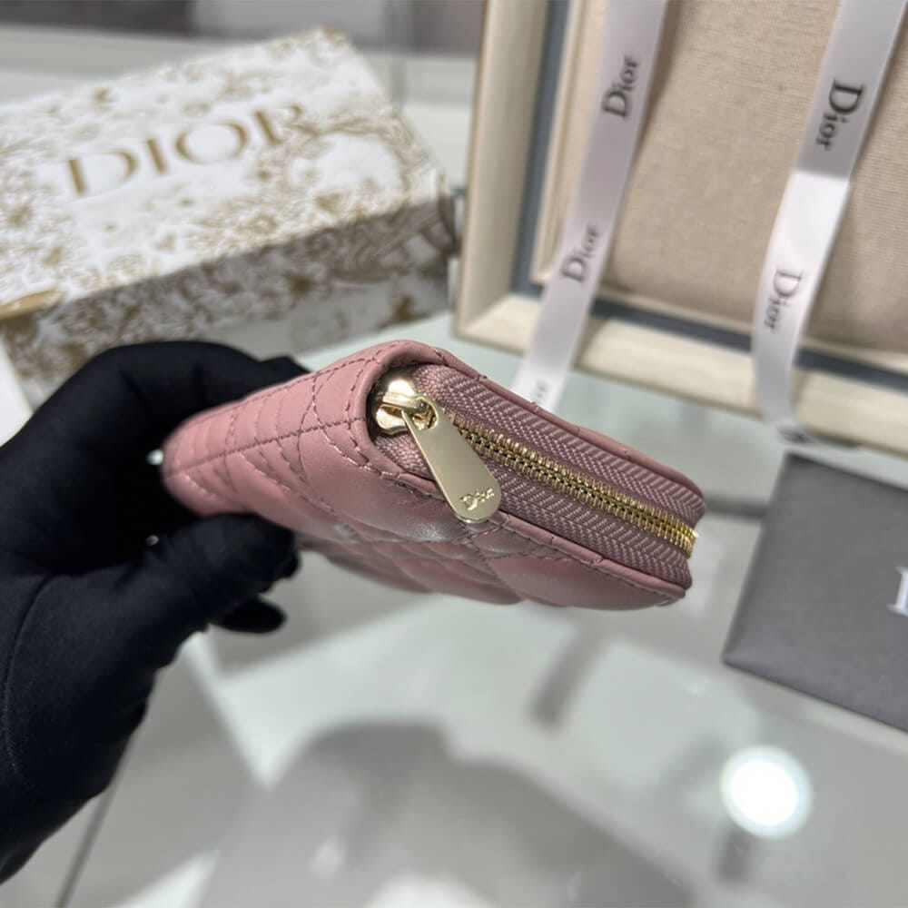 Lady Dior Voyageur Small Coin Purse Pink - Image 6