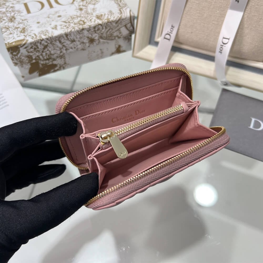 Lady Dior Voyageur Small Coin Purse Pink - Image 7