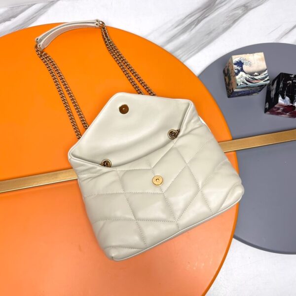 YSL Toy Puffer in lambskin Beige - Image 6