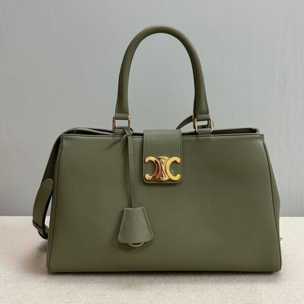 CELINE MEDIUM APPOLINE BAG IN SUPPLE CALFSKIN Medium grey - Image 2