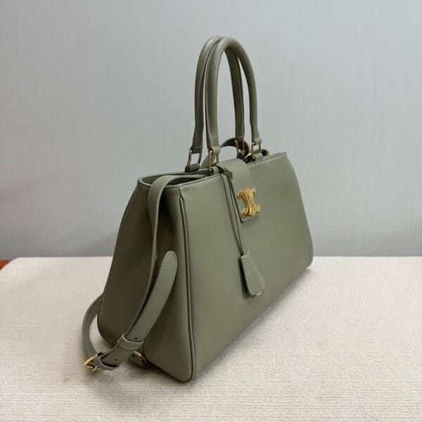 CELINE MEDIUM APPOLINE BAG IN SUPPLE CALFSKIN Medium grey - Image 3