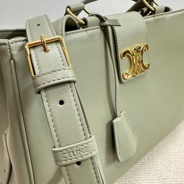 CELINE MEDIUM APPOLINE BAG IN SUPPLE CALFSKIN Medium grey - Image 7
