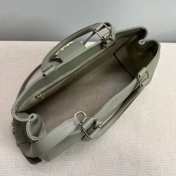 CELINE MEDIUM APPOLINE BAG IN SUPPLE CALFSKIN Medium grey - Image 8