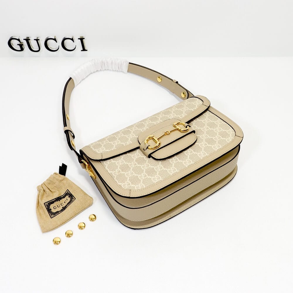 GUCCI HORSEBIT 1955 SHOULDER BAG Beige - Image 5