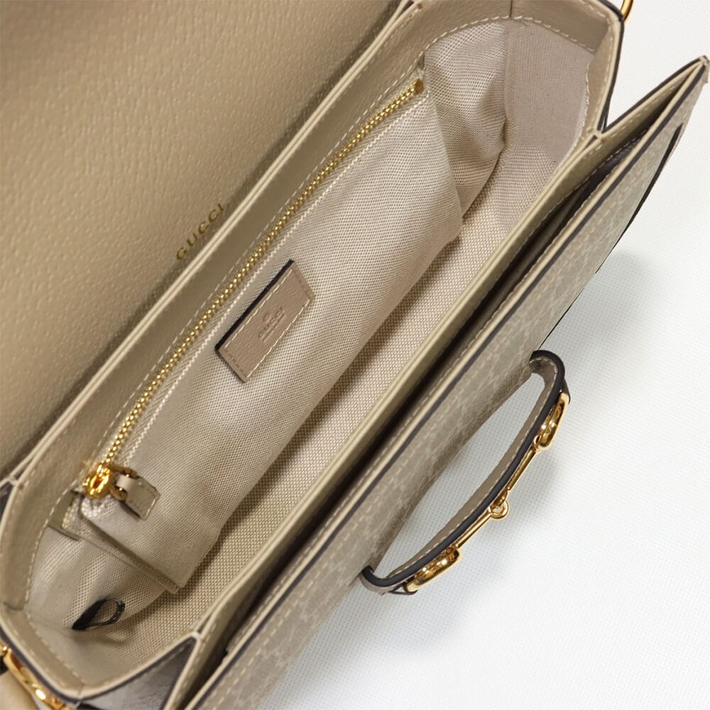 GUCCI HORSEBIT 1955 SHOULDER BAG Beige - Image 8