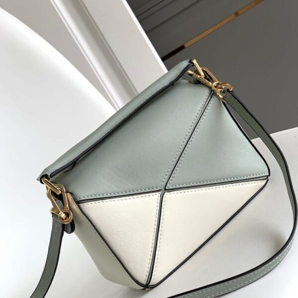 LOEWE Mini Puzzle bag in classic calfskin Beige - Image 4