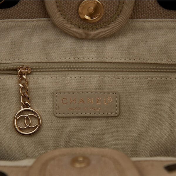 Chanel Small Tote Bag Beige - Image 7