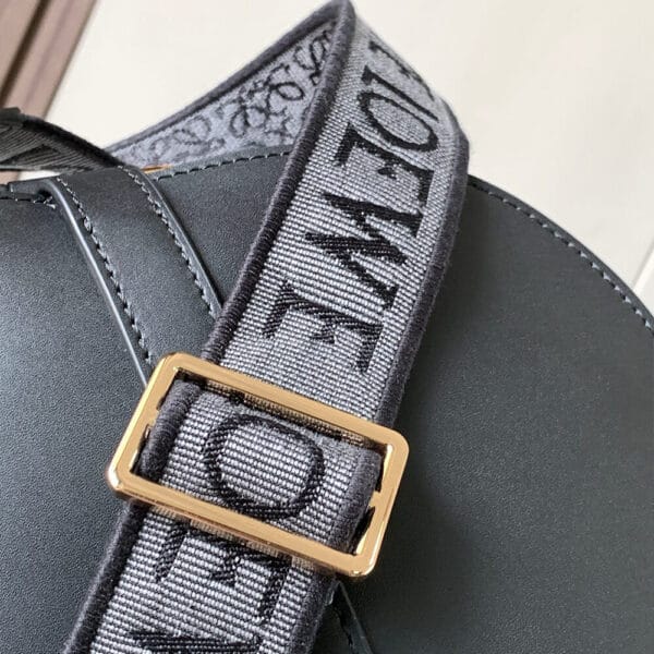 Loewe Small Gate bag in soft calfskin and jacquard black - Image 6