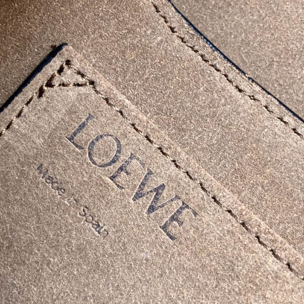 Loewe Small Gate bag in soft calfskin and jacquard black - Image 7