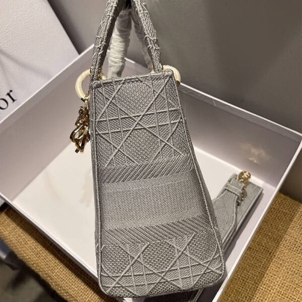 DIOR MEDIUM LADY D-LITE BAG Medium grey - Image 5