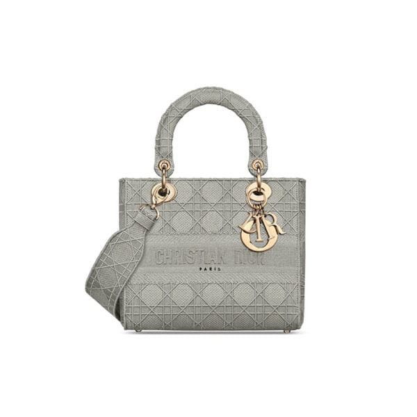 DIOR MEDIUM LADY D-LITE BAG Medium grey