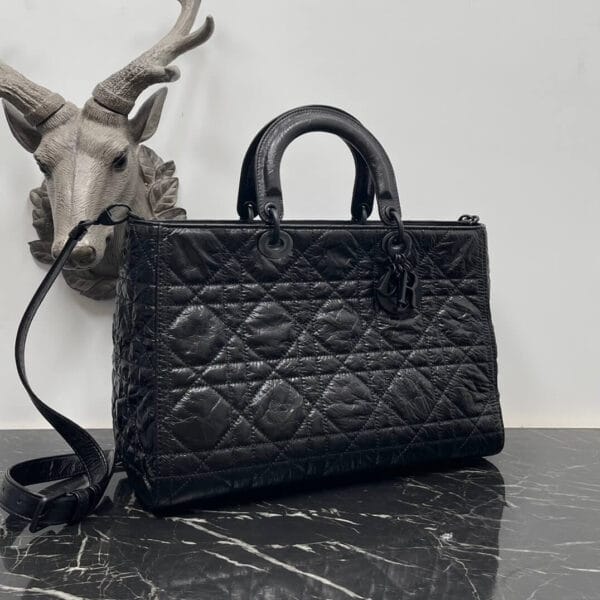 Dior Large Lady D-Sire Bag black - Image 3