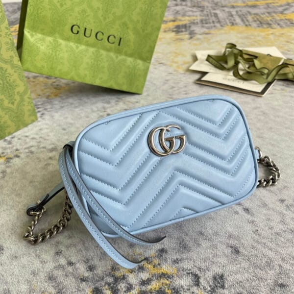 GG Marmont matelasse mini bag Lake Blue - Image 2