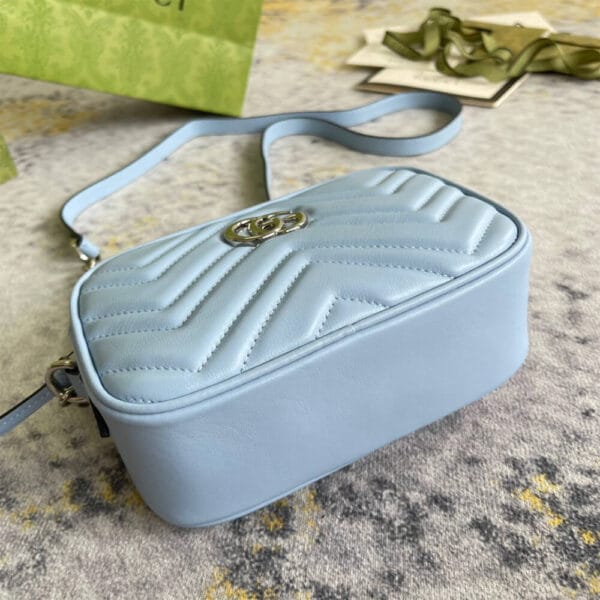 GG Marmont matelasse mini bag Lake Blue - Image 5