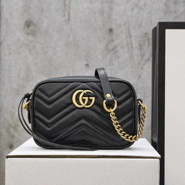 GG Marmont matelasse mini bag black - Image 2