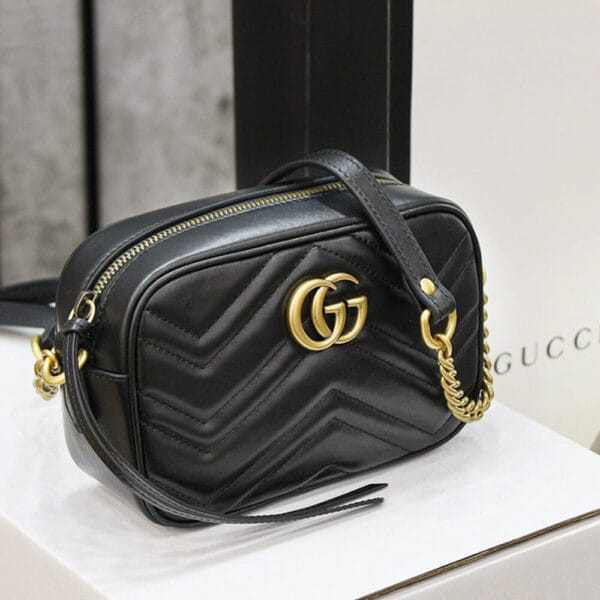 GG Marmont matelasse mini bag black - Image 3