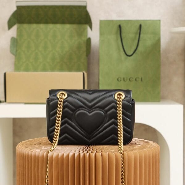 GG MARMONT MINI SHOULDER BAG black - Image 4