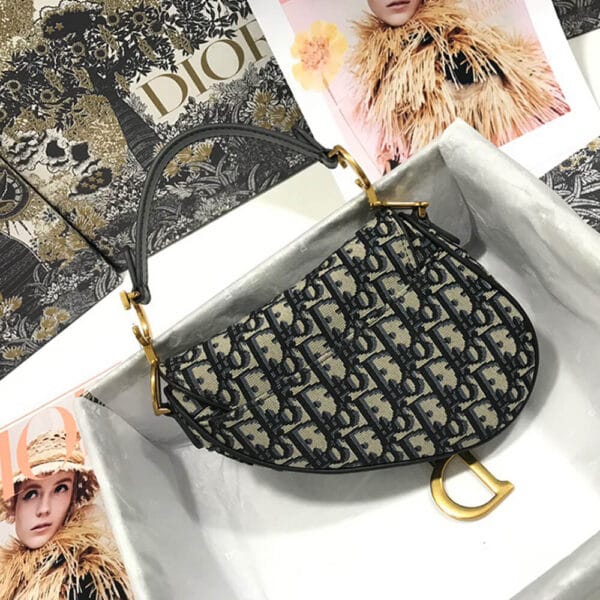Dior MINI SADDLE BAG black - Image 3