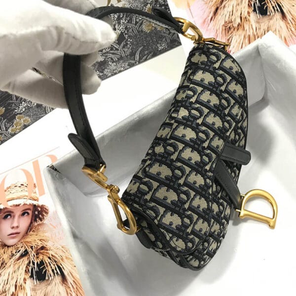 Dior MINI SADDLE BAG black - Image 5