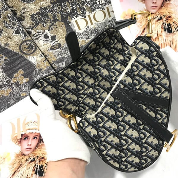 Dior MINI SADDLE BAG black - Image 6