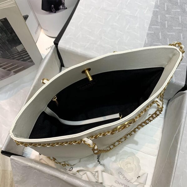 CHANEL Small Shopping Bag Beige - Image 8