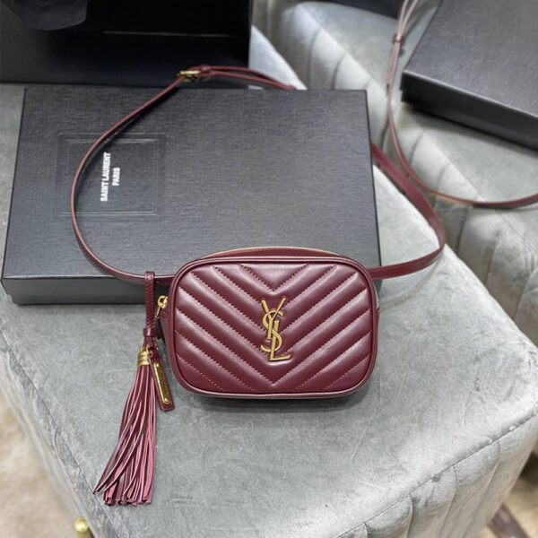YSL LOU BELT BAG IN MATELASSE LEATHER Red - Image 2