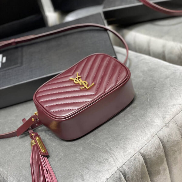 YSL LOU BELT BAG IN MATELASSE LEATHER Red - Image 3