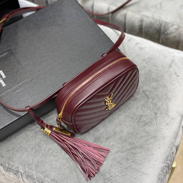 YSL LOU BELT BAG IN MATELASSE LEATHER Red - Image 4