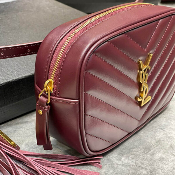 YSL LOU BELT BAG IN MATELASSE LEATHER Red - Image 5