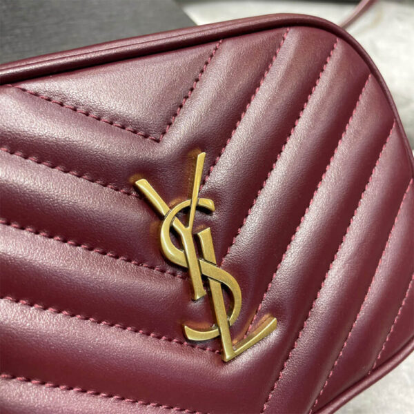 YSL LOU BELT BAG IN MATELASSE LEATHER Red - Image 7