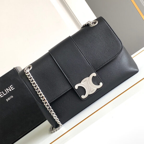 Medium CELINE VICTOIRE bag in soft calfskin black - Image 2