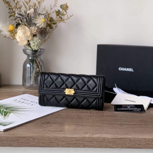 Chanel classic long wallet black - Image 2