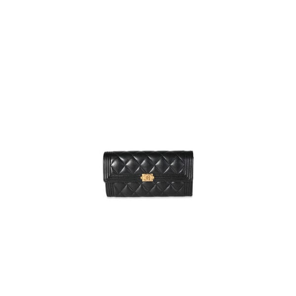 Chanel classic long wallet black