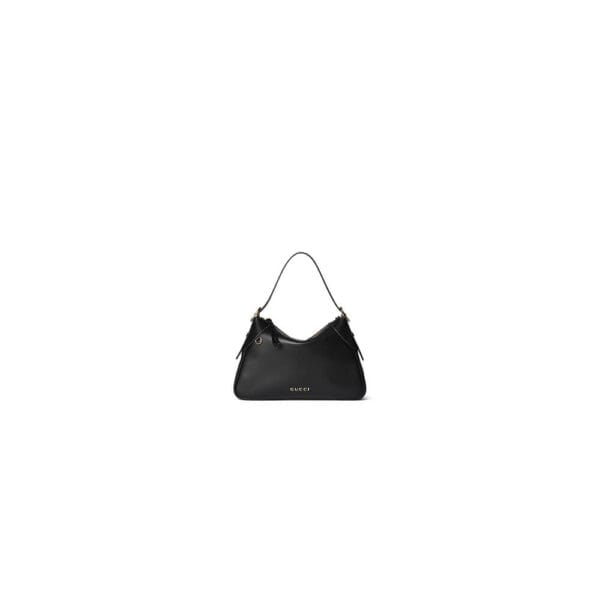 GG Emblem medium shoulder bag black