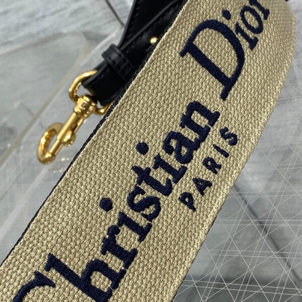 Dior Adjustable shoulder strap with loops black - Image 4