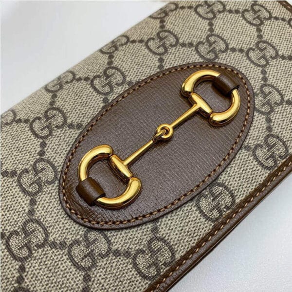 Gucci Horsebit 1955 Wallet With Chain Khaki - Image 4