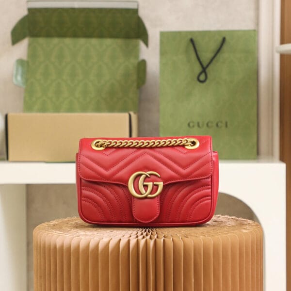 GG MARMONT MINI SHOULDER BAG Khaki - Image 2