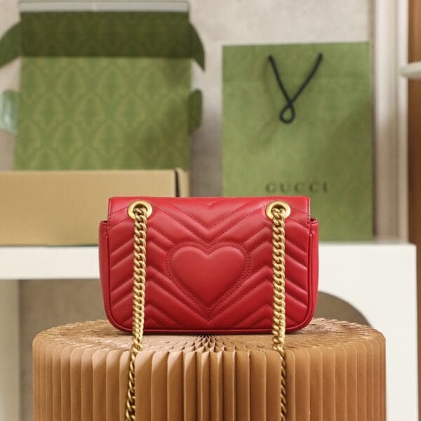 GG MARMONT MINI SHOULDER BAG Khaki - Image 4