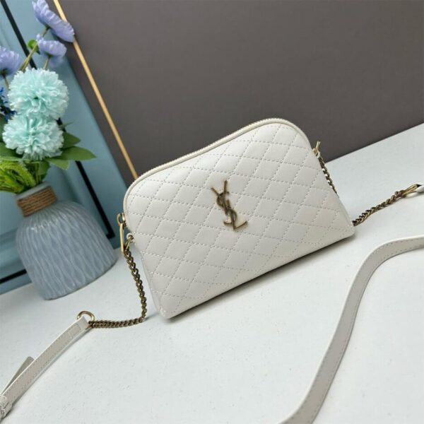 YSL Gaby zipped pouch in quilted lambskin Beige - Image 2