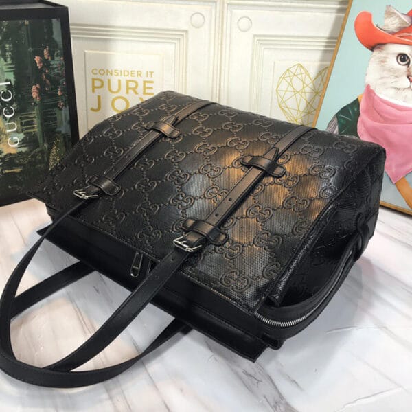 GG embossed tote bag black - Image 5