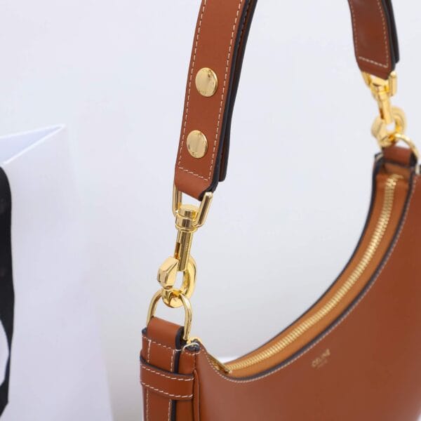 CELINE Medium Ava Shoulder Bag in Smooth Calfskin Khaki - Image 7